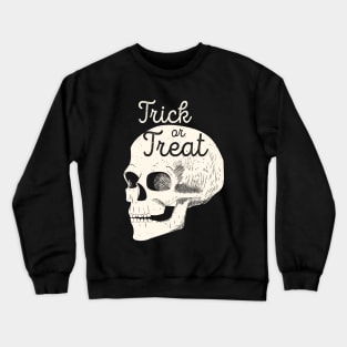 Halloween Skull Trick or Treat (White) [HT] Crewneck Sweatshirt